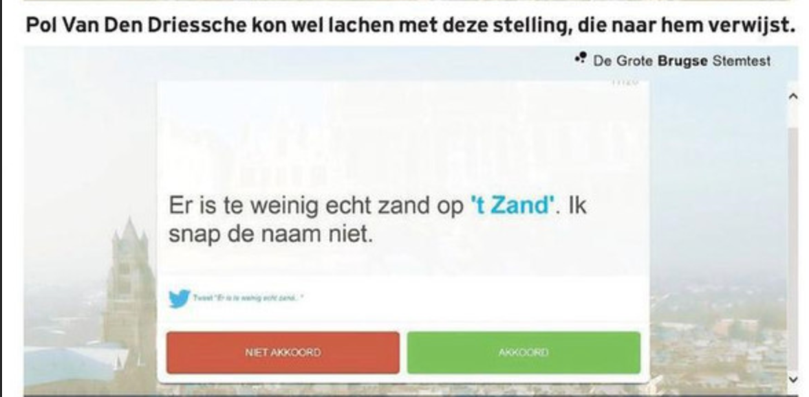 De Brugse Stem lanceert eigen Stemtest